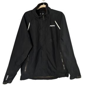 MUSTO Gore-Tex Waterproof Sailing Jacket Men’s XL Black Mesh Lined NO HOOD